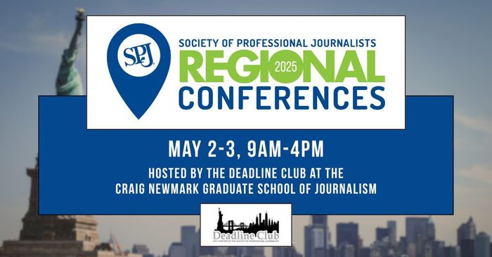 A poster for the society of professional journalists regional conferences