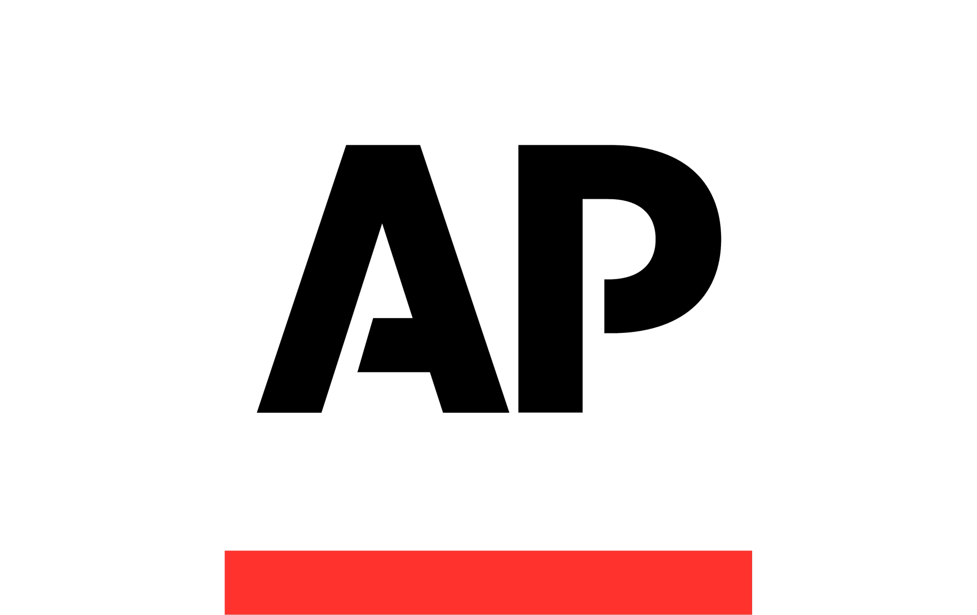 The logo for the ap is black and red on a white background.