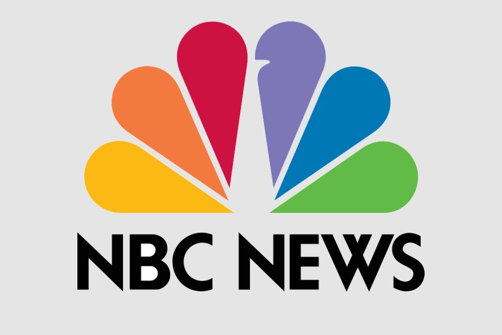NBC News logo: Colorful peacock emblem above black text "NBC NEWS".