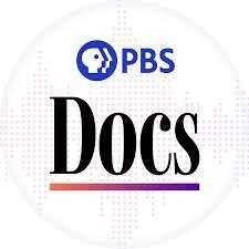 A circular logo with the PBS logo above the text "Docs" in black, set against a white background with a subtle dot pattern.