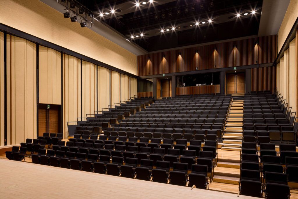 A full view of the seating at the Yasugi General Culture Hall