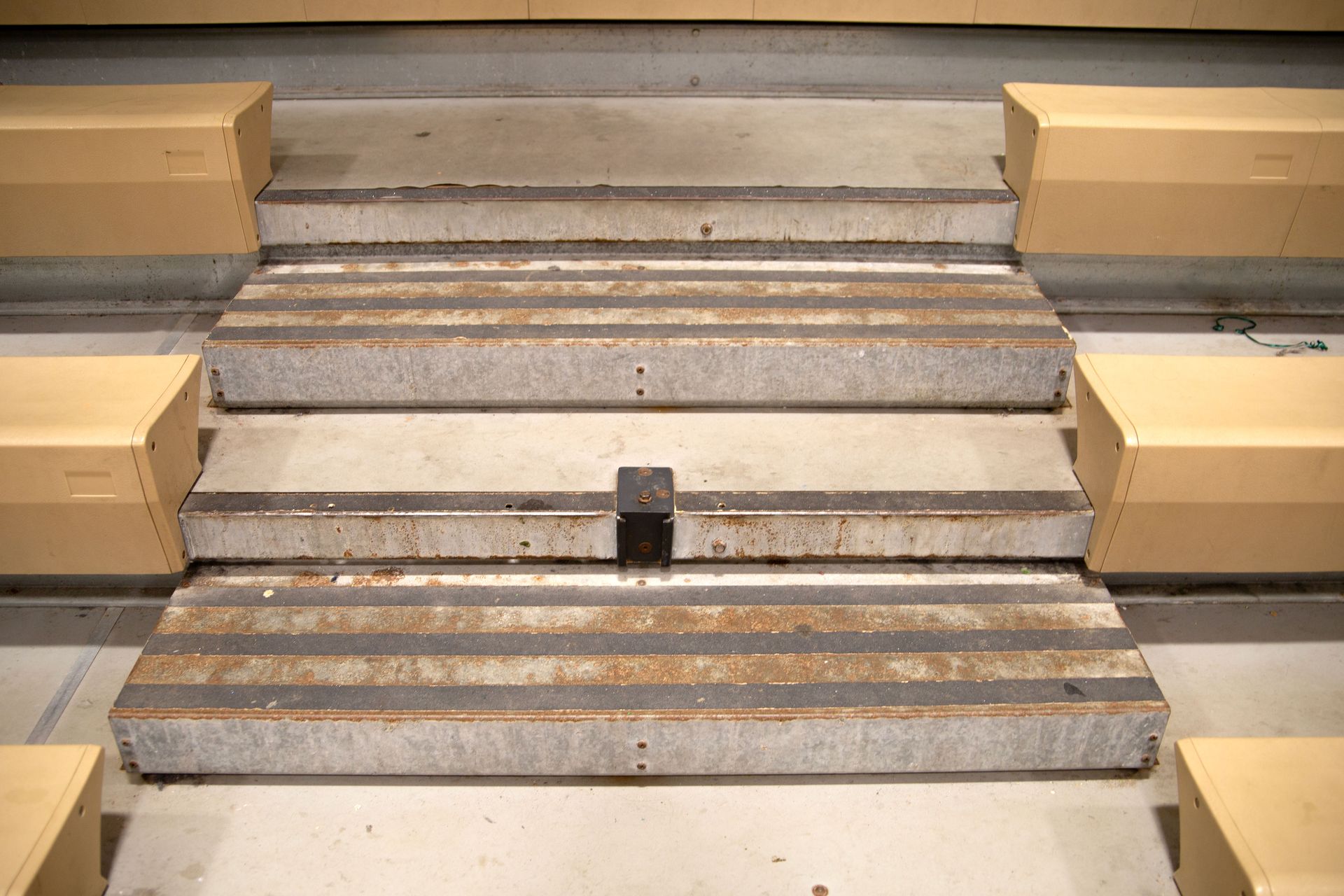 The original steps and bleachers at Holy Name Catholic School, in Detroit, MI.