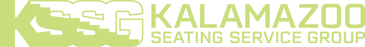 Kalamazoo Seating Service Group KSSG horizontal logo in light green