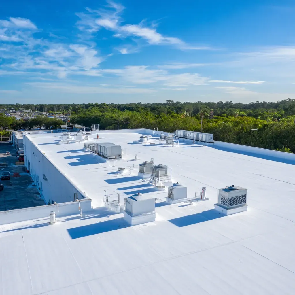 Our expert team delivers emergency commercial flat roof repair Riverview FL for storm damage, punctures, and ponding water issues.