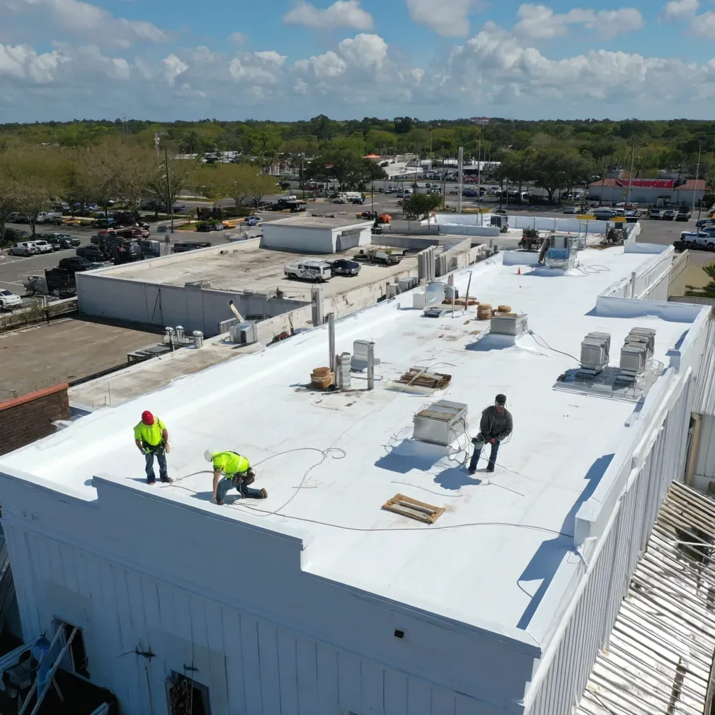 Seal flashing, fasteners, seams, and penetrations during every commercial roof sealing Riverview FL service.