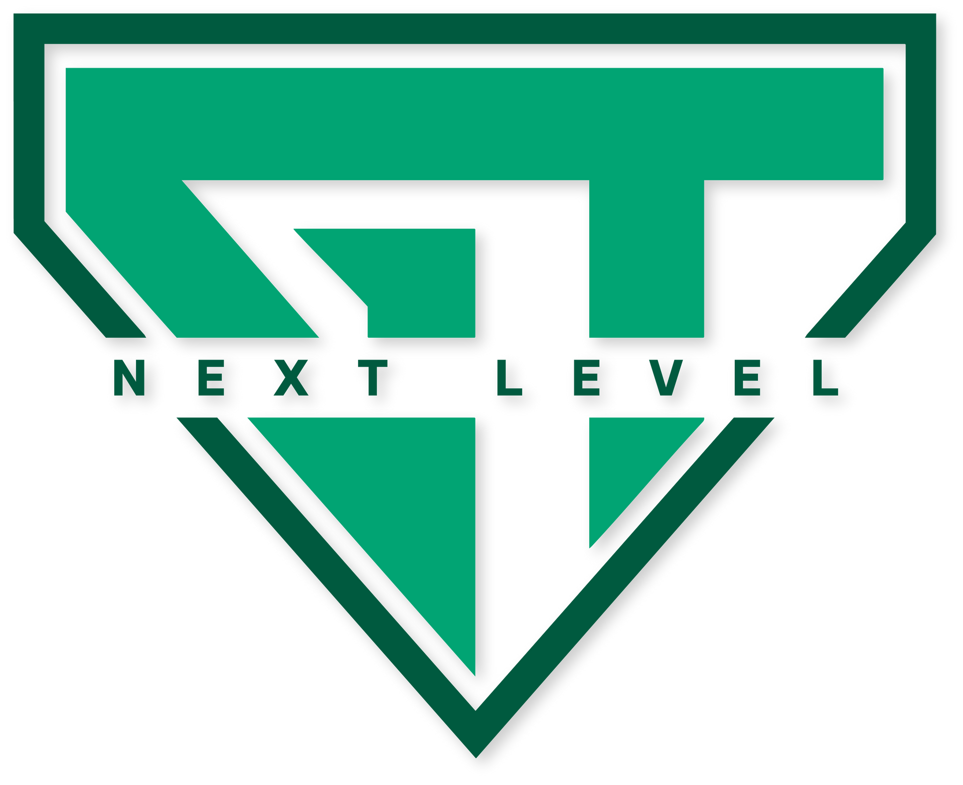 A green logo for green team next level