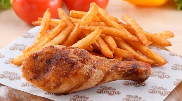 POLLO BRUJO -  POLLO CON PAPAS FRITAS