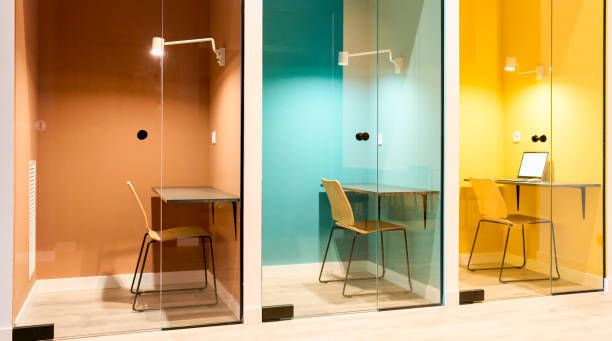 Side View Of Office Booths  | St. Louis, MO | PrettyNPaint