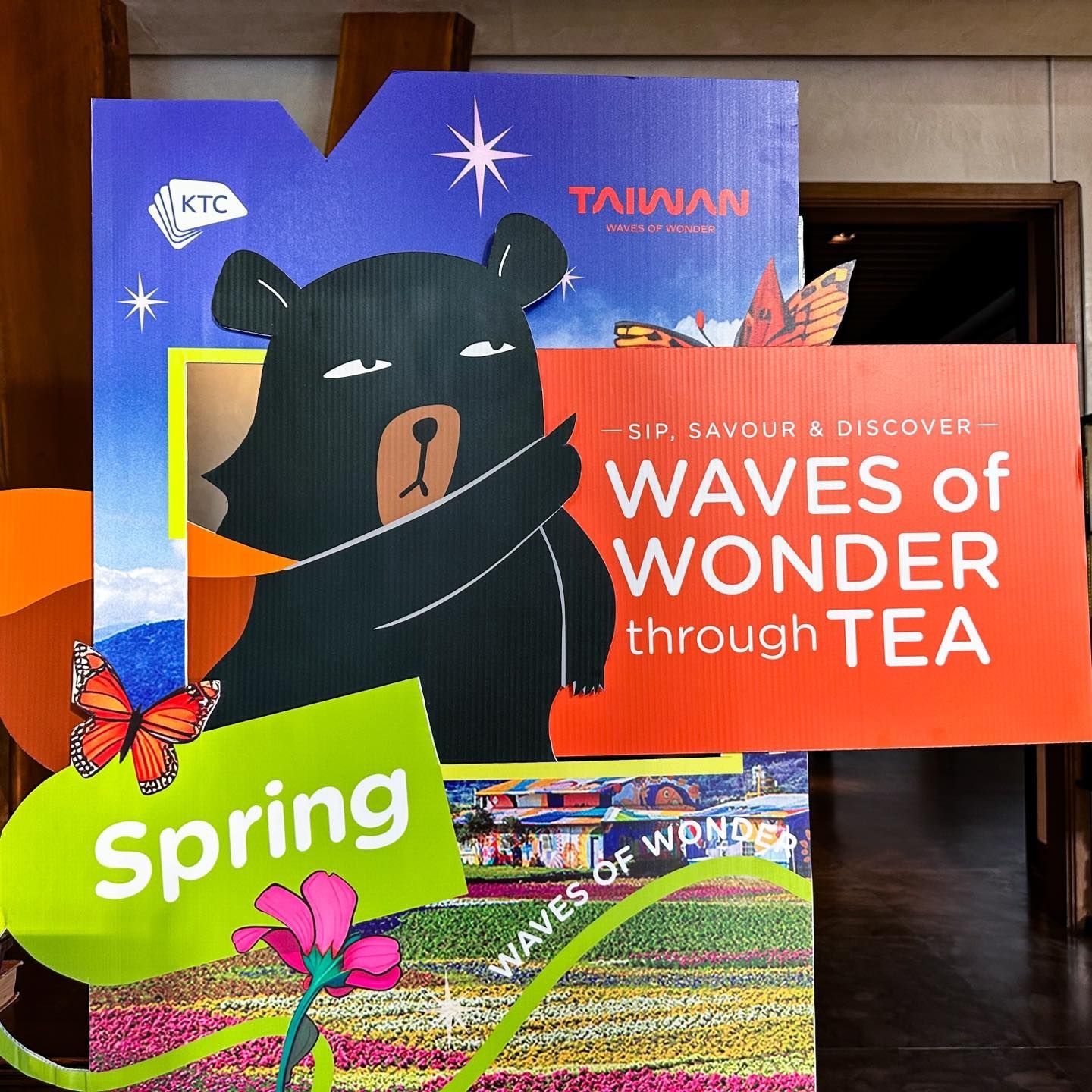 A book titled waves of wonder through tea