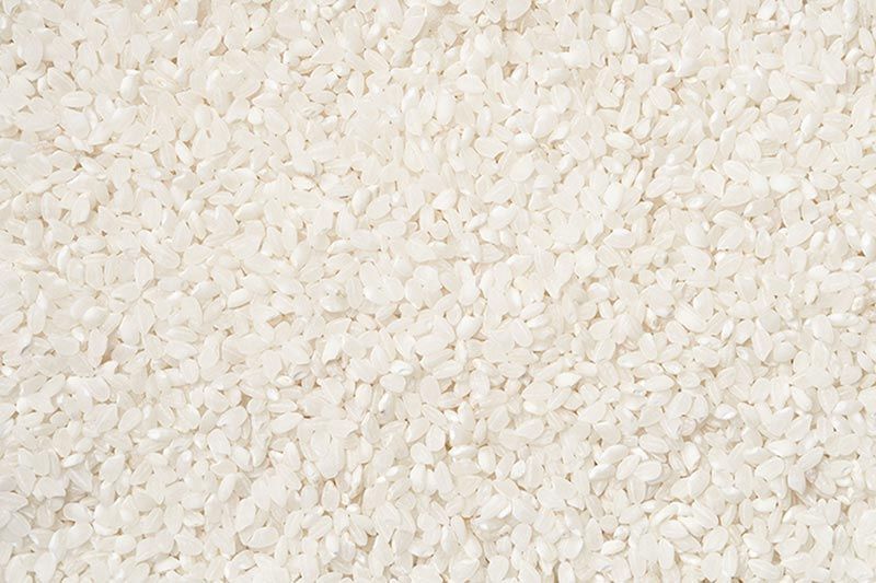 A close up of a pile of white gravel.