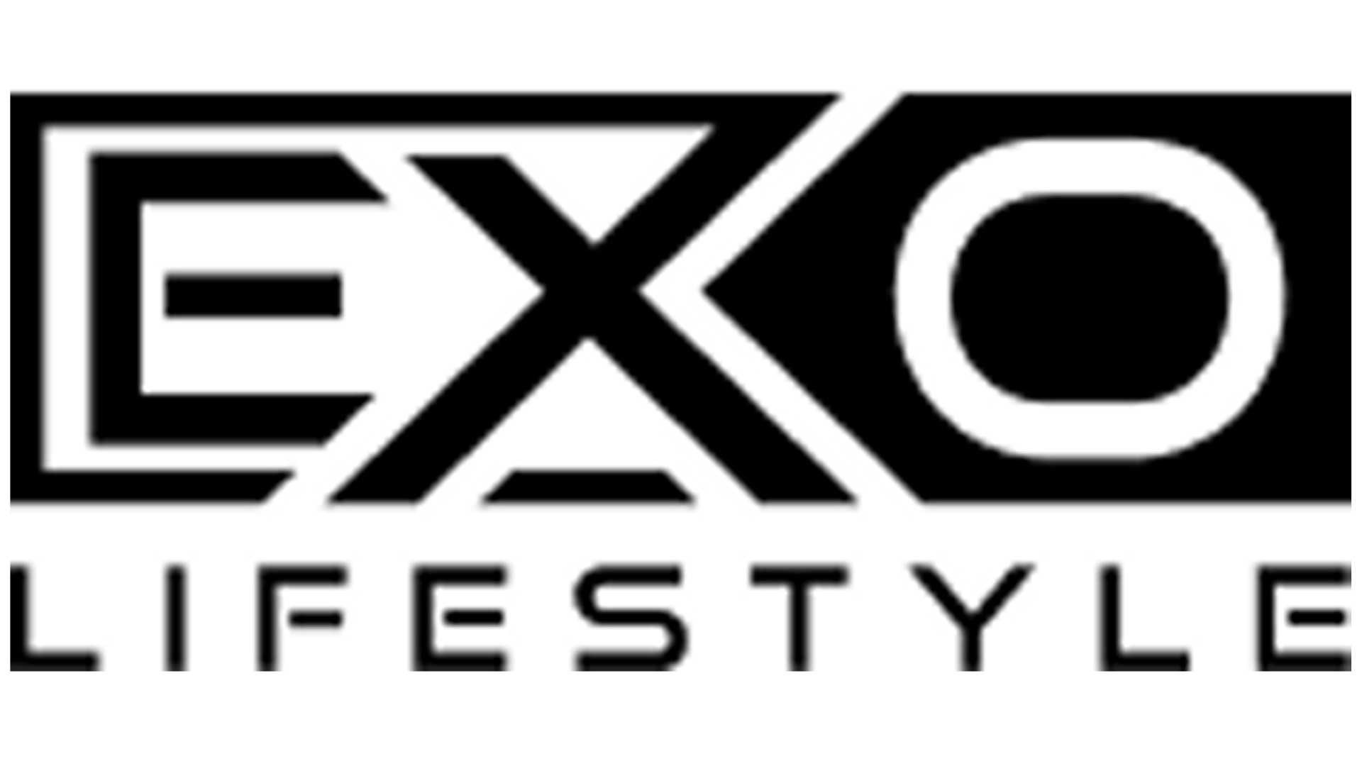 A black and white logo for exo lifestyle