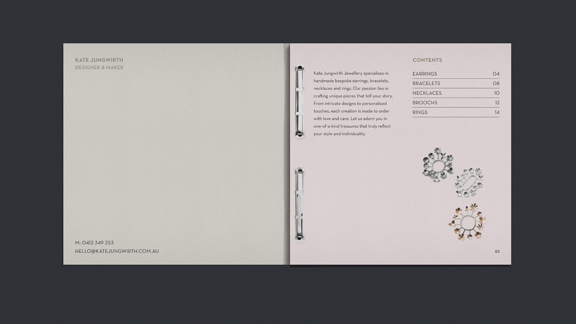 brand design, retail catalogue text spread