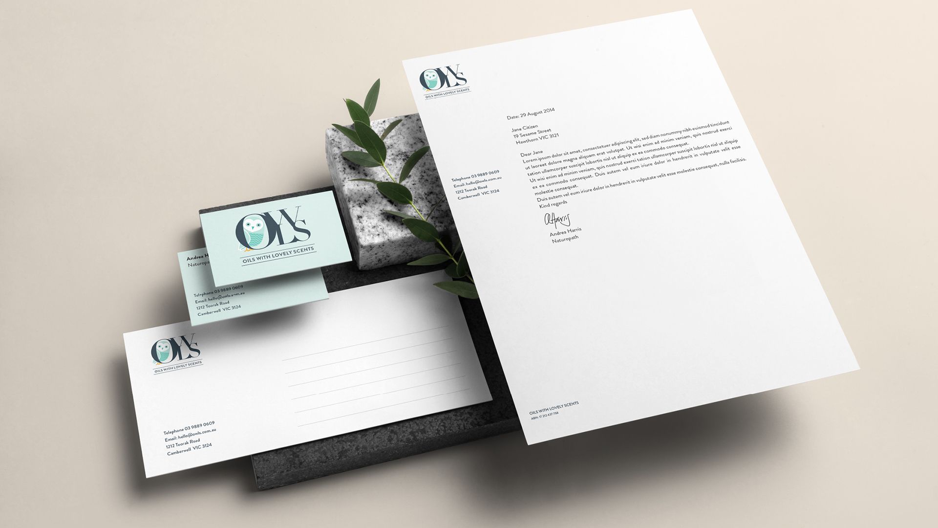 brand + stationery design