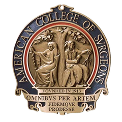 The logo for the american college of surgeons