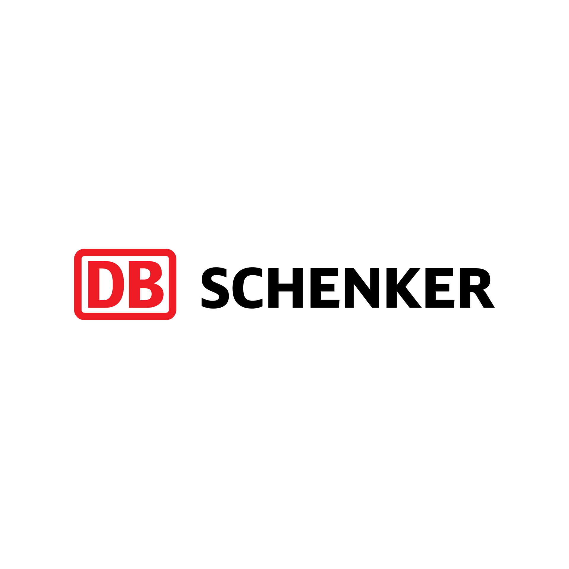 The db schenker logo is on a white background.