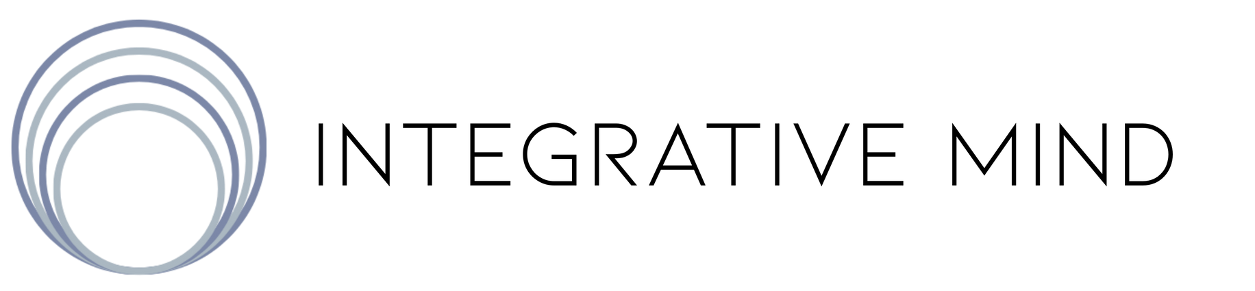 The logo for integrative mind has a circle in the middle of it.