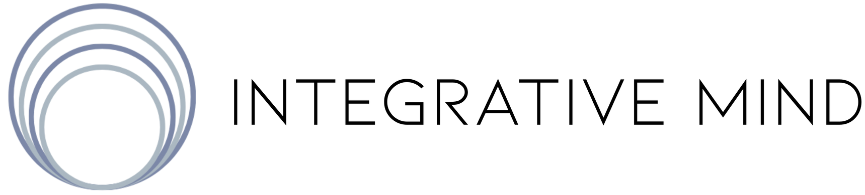A logo for integrative mind with a circle in the middle.