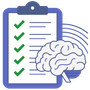 An icon of a scale with a plus and minus sign on it.