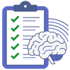 An icon of a scale with a plus and minus sign on it.