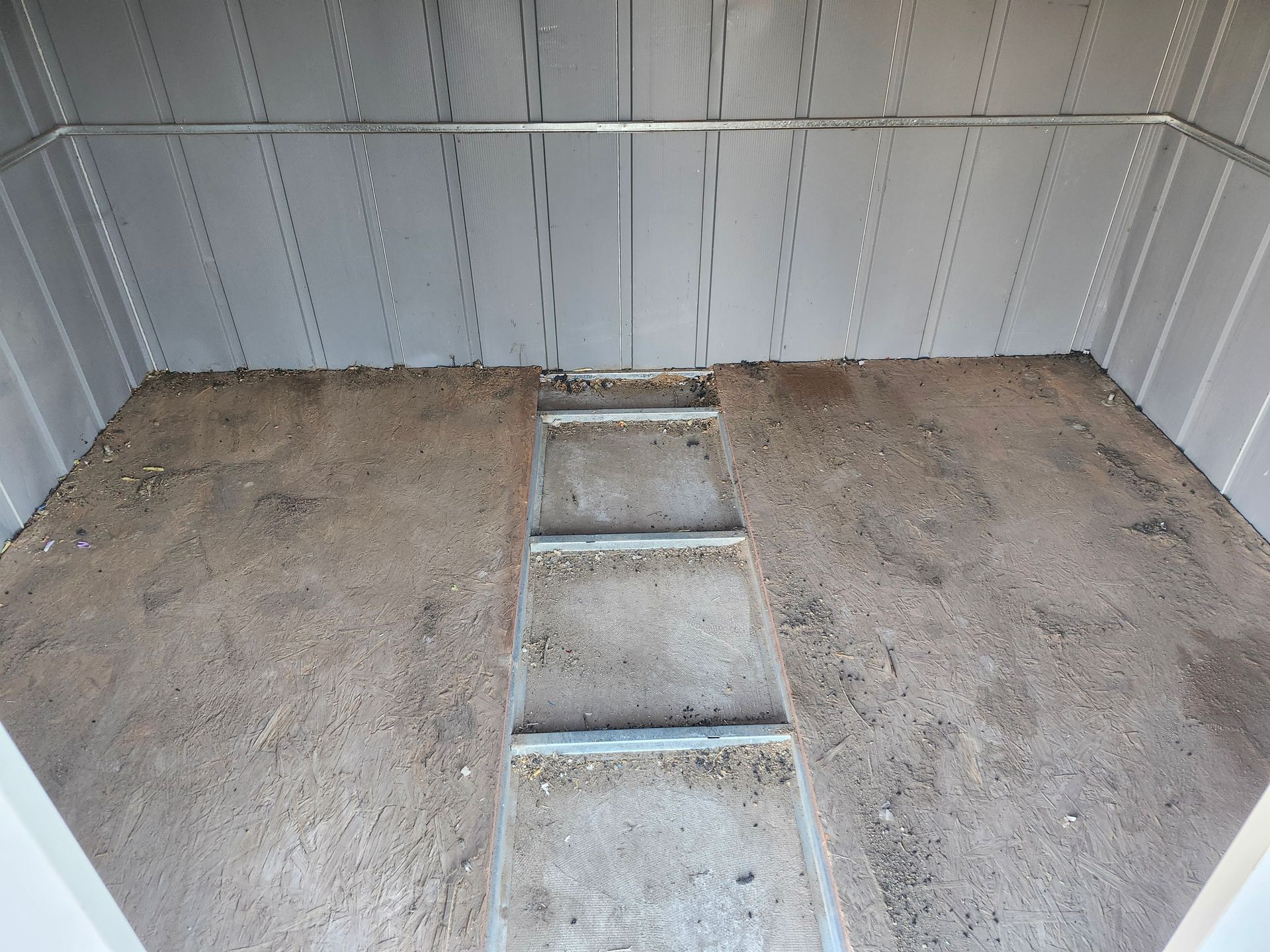 There is a ladder in the middle of the room.