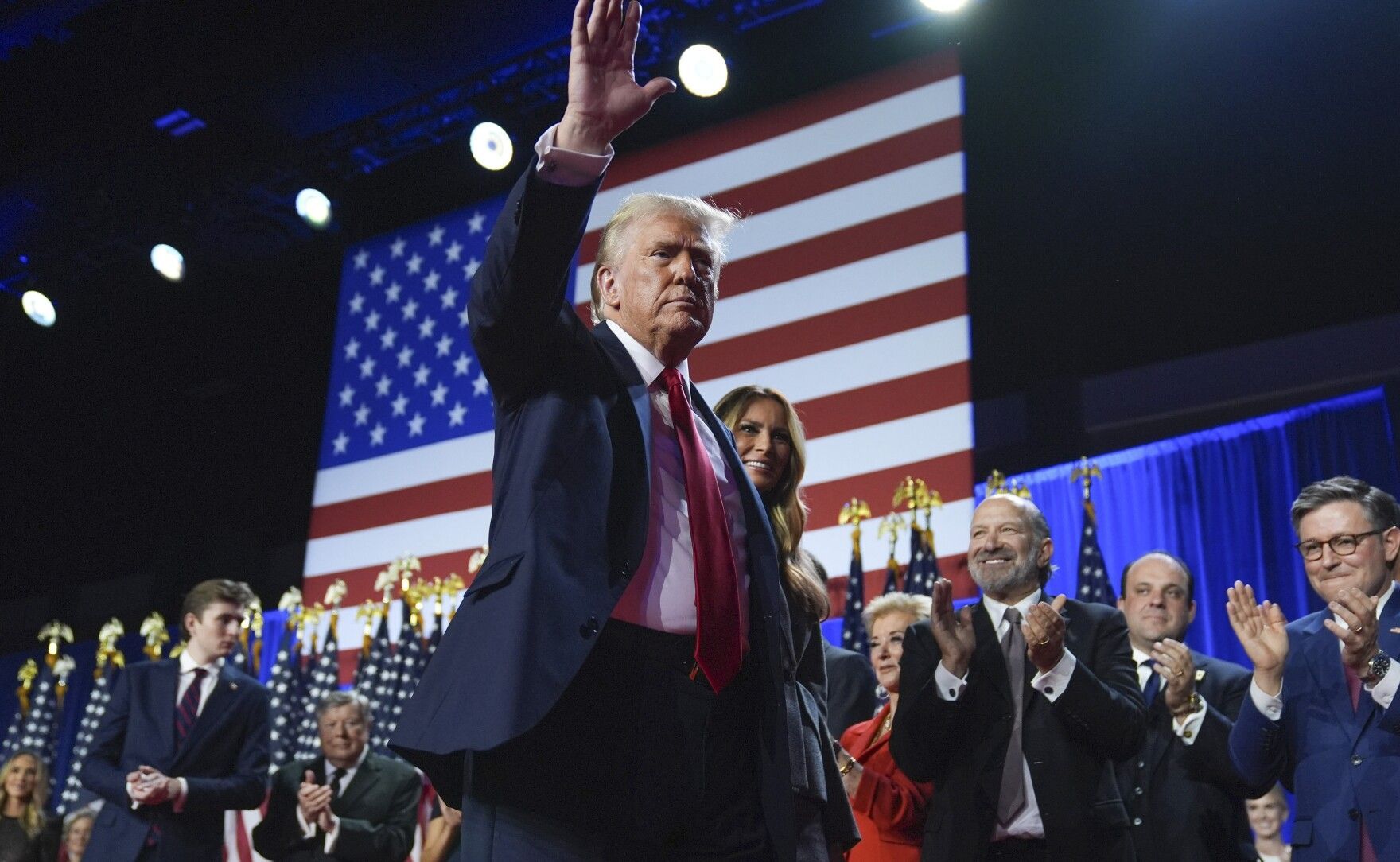 President-elect Donald Trump Raising Hand