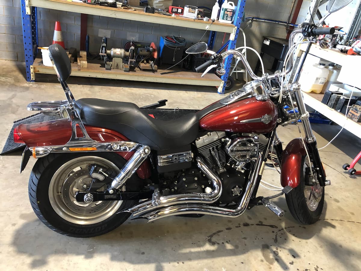Metallic Red Harley Davidson - Motorbike Repairs in Lismore, NSW