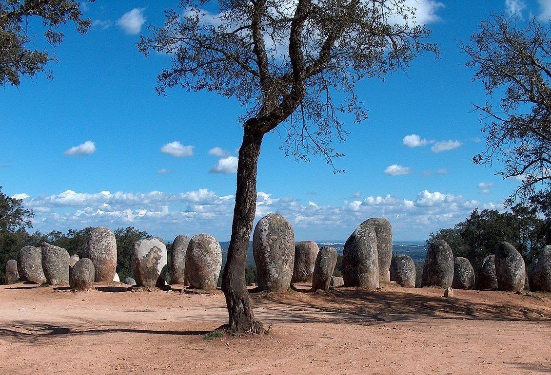 Outside the city of Evora are the monoliths from the 6th century B.C. 