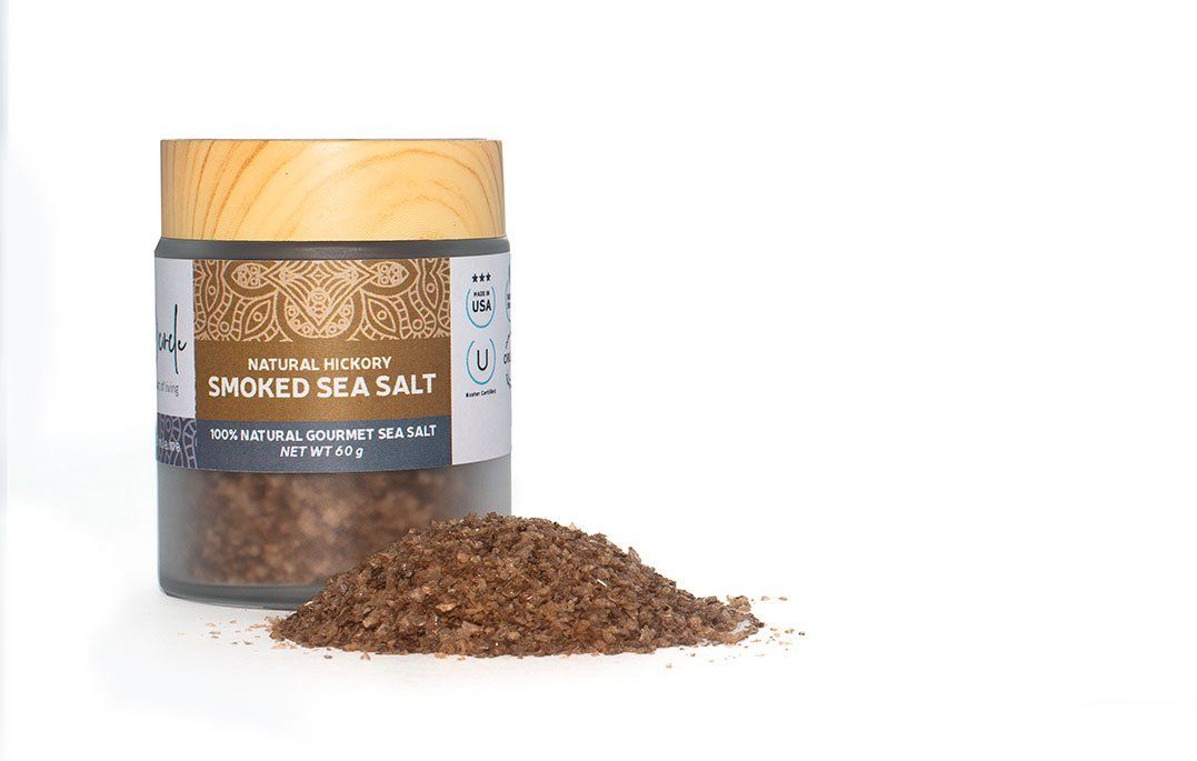 Natural Hickory Smoked Sea Salt, Organic, Kosher Smoked Sea Salt, Chemical and Pesticide Free Smoked Sea Salt