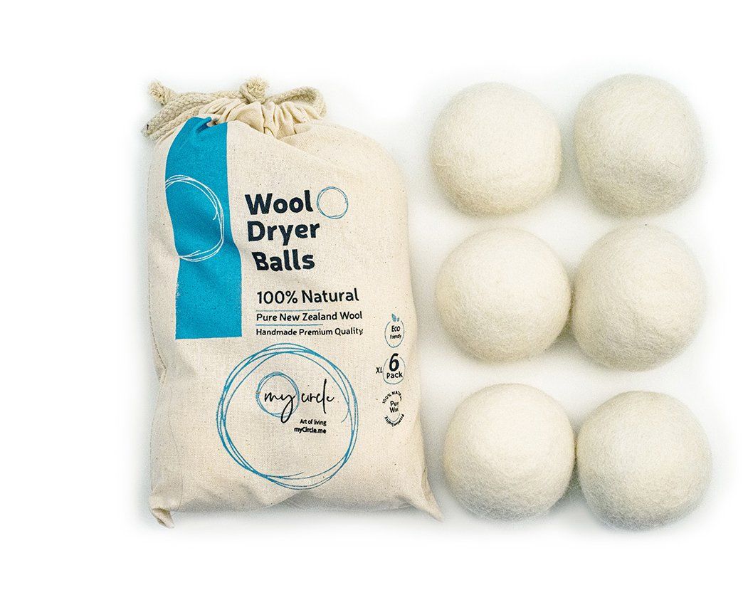 Reusable Wool Dryer Balls, Premium Quality 100% Pure New Zealand wool
