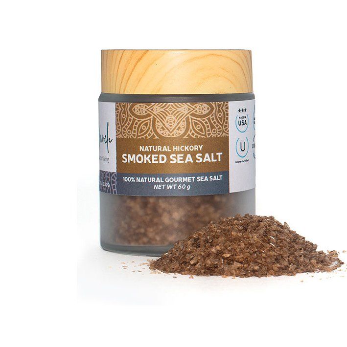 Natural Hickory Smoked Sea Salt, Organic, Kosher Smoked Sea Salt, Chemical and Pesticide Free Smoked Sea Salt