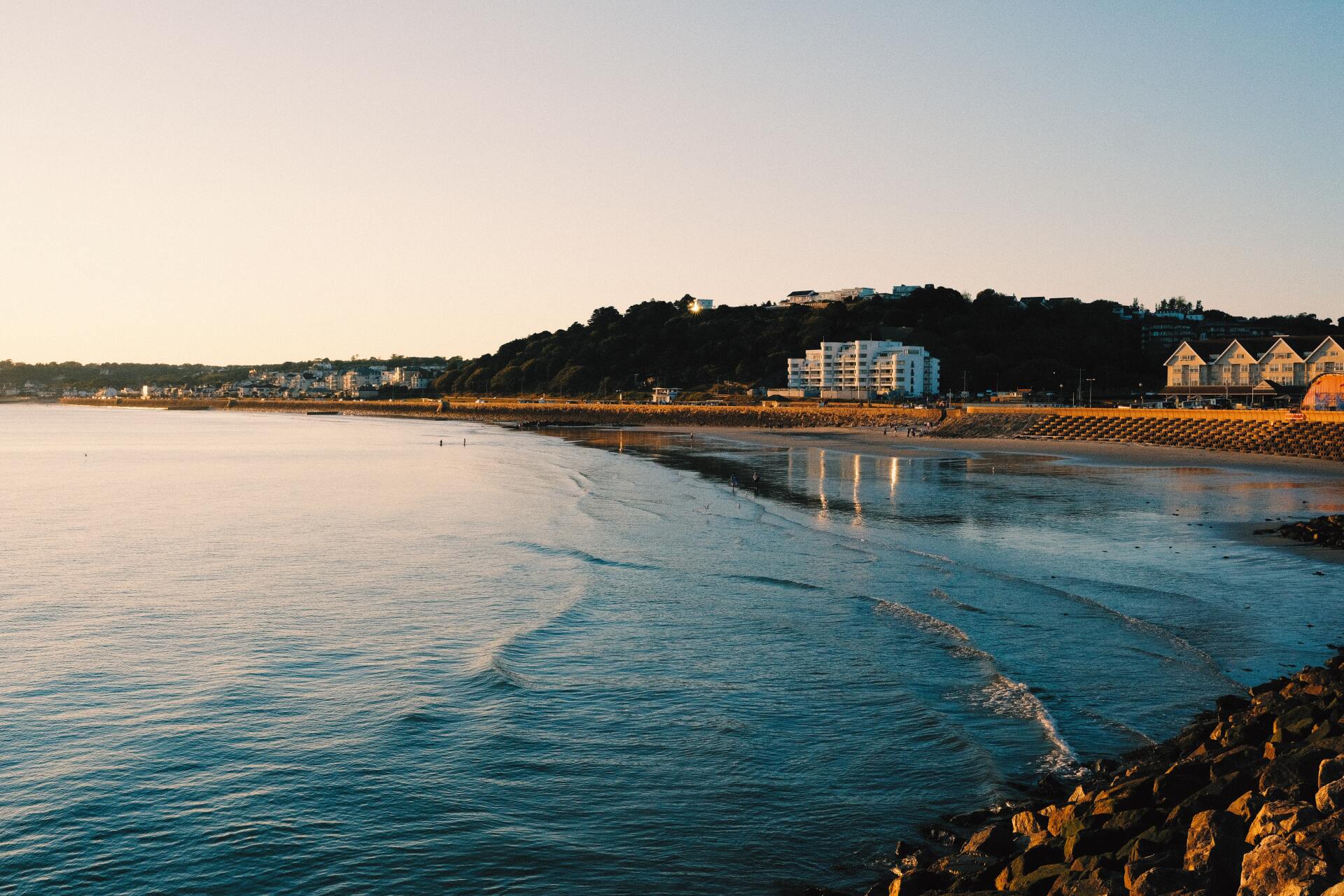 Looking across the bay of Jersey