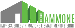 Logo for AMMONE, green and gray house graphic with “IMPRESA EDILE / RIMOZIONE E SMALTIMENTO ETERNIT” text