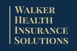 Walker Health Insurance Solutions logo on a dark blue background with gold text