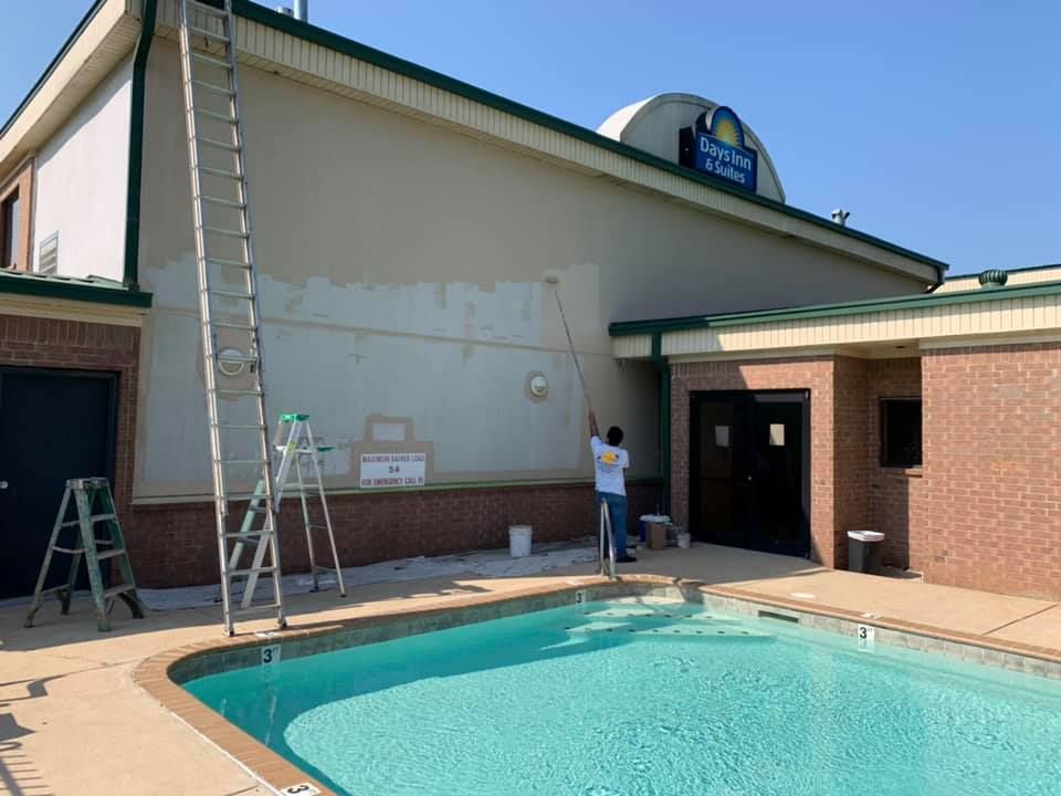 exterior of days inn painted by the alex's painting & remodeling team
