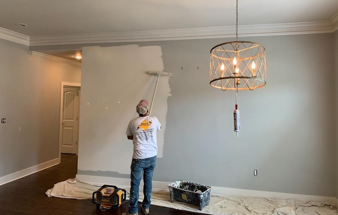 interior of home painted by alex's painting & remodeling