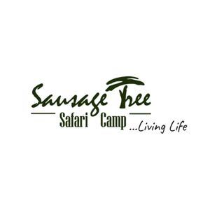 Sausage Tree Safari Camp logo in dark green and black with tagline “...Living Life”