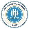 The logo for chadd is a professional member.