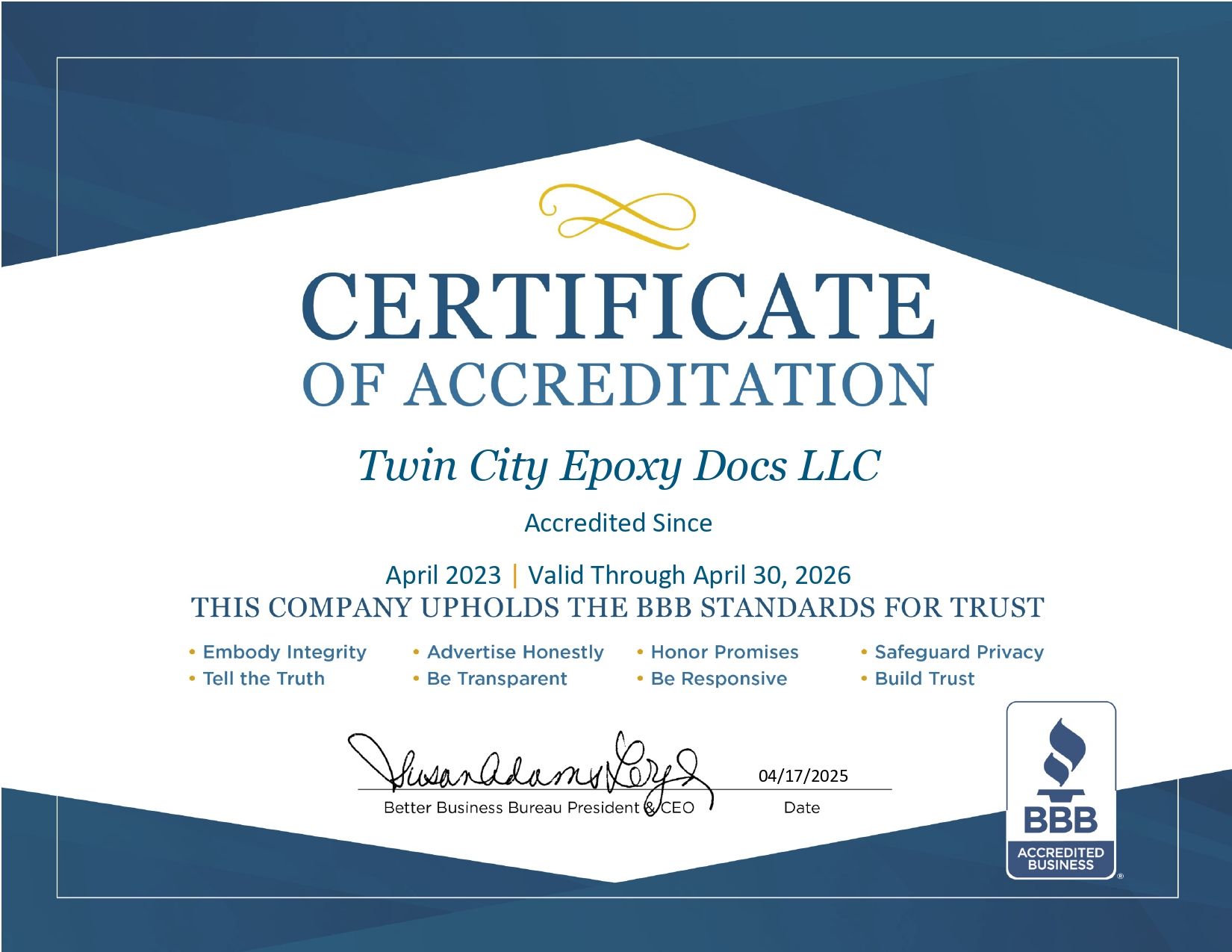 Certificate