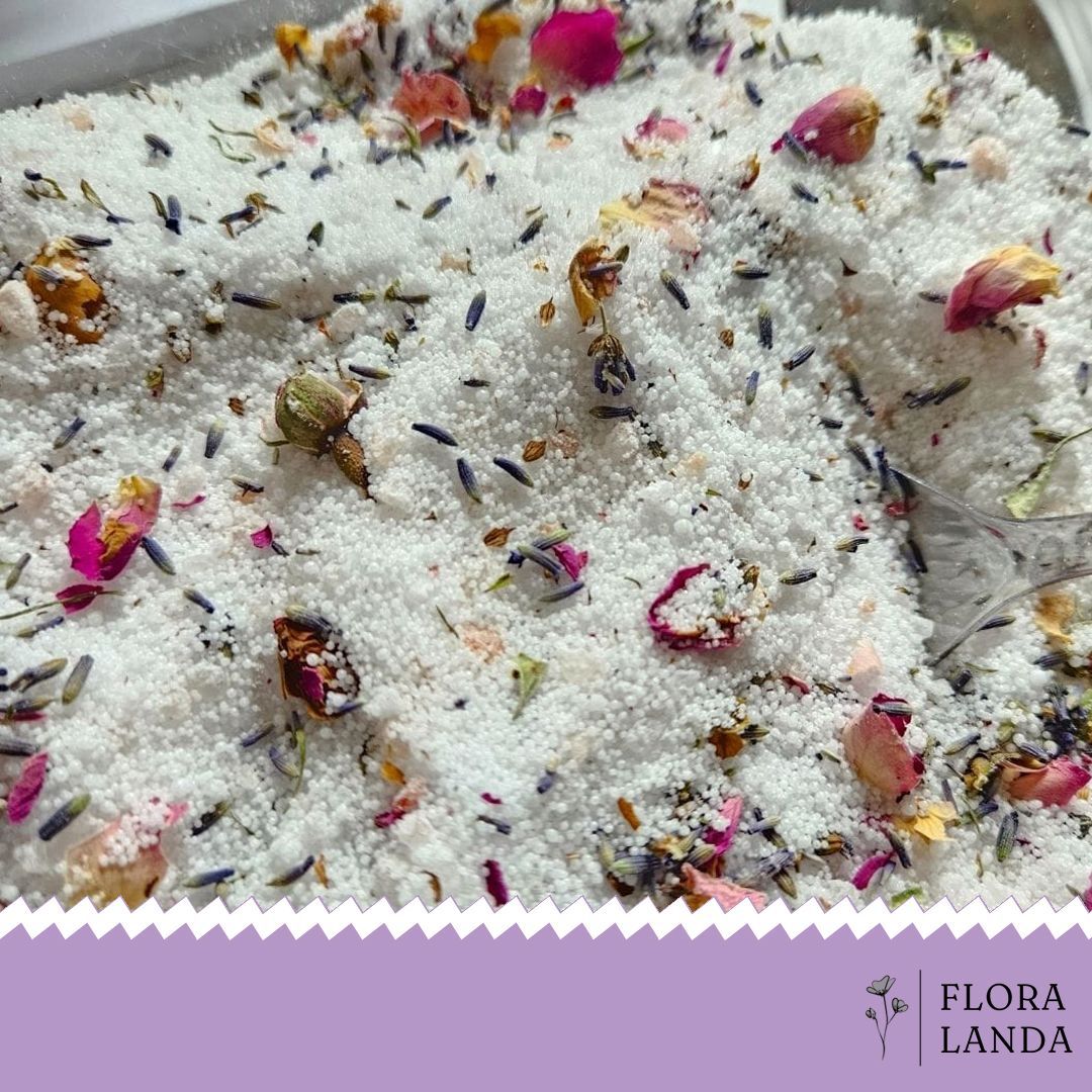 Bad- en voetenzout lavendel en roos