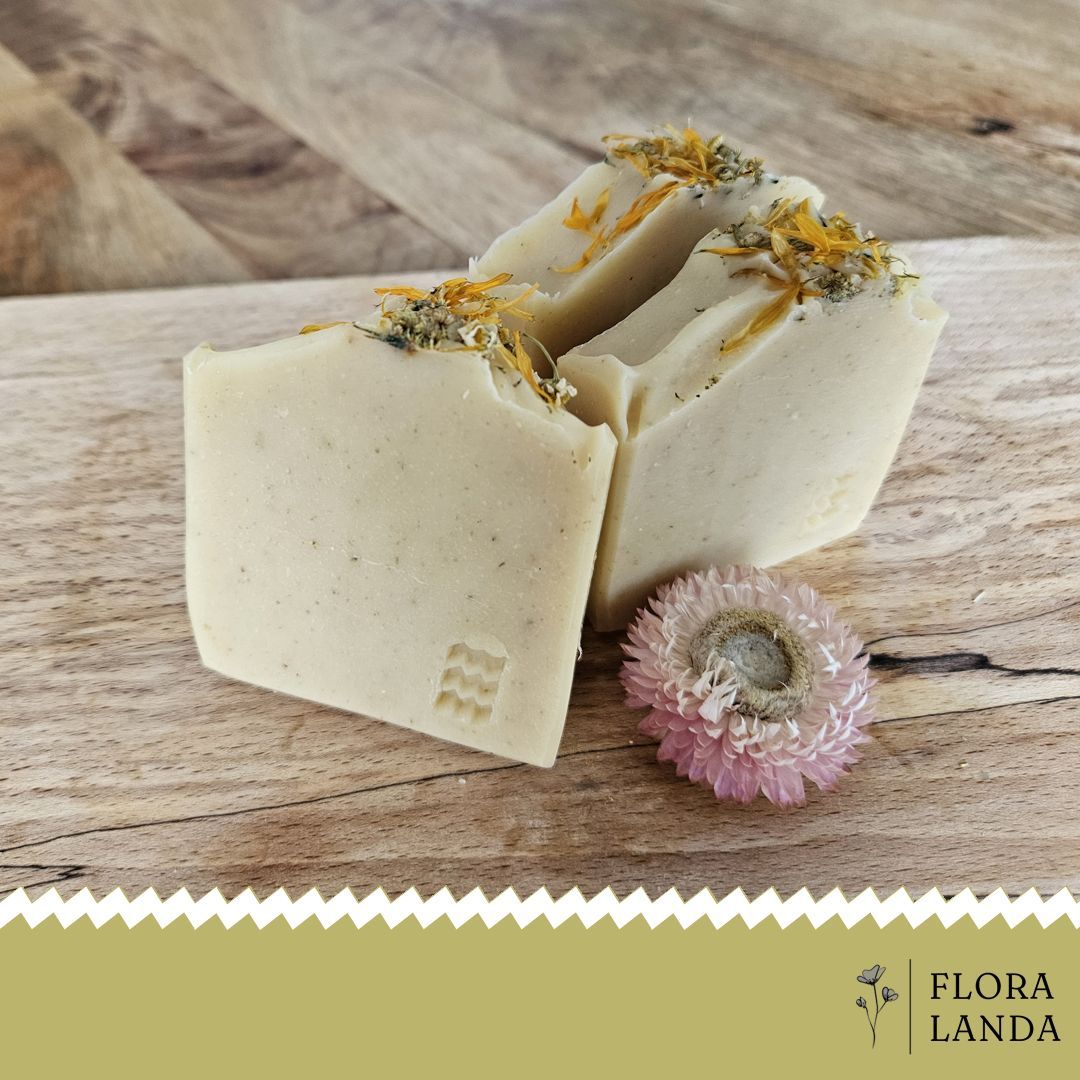 Calendula, kamille en haver zeep