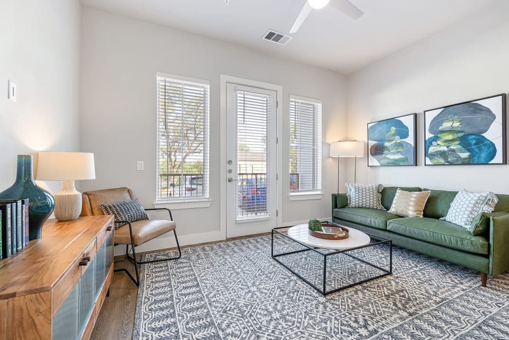 Spacious Living Room at The Avery