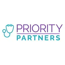 Logo: Teal stethoscope, purple 