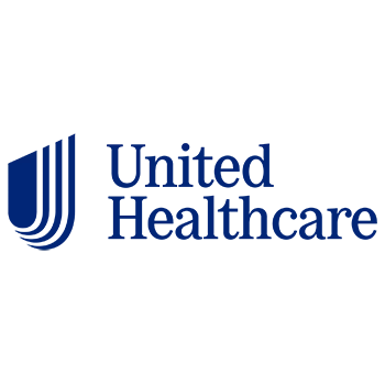 United Healthcare logo: blue shield with white lines, 