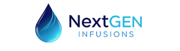 Logo with a blue and white water droplet, text reads NextGEN Infusions.