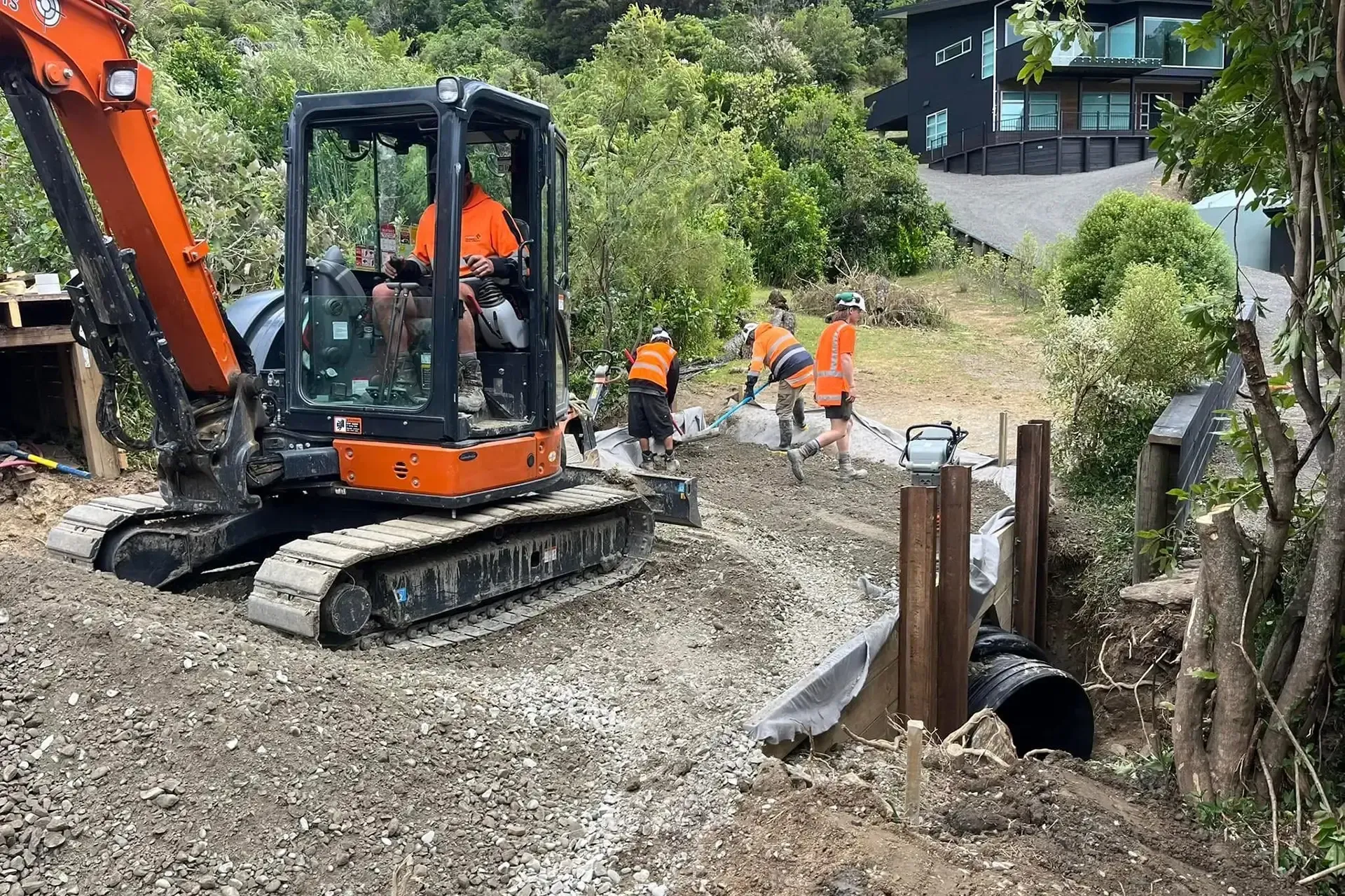 Culvert and Earthworks project by Clarke's Drainage and Developments in Blenheim, Marlborough, New Zealand