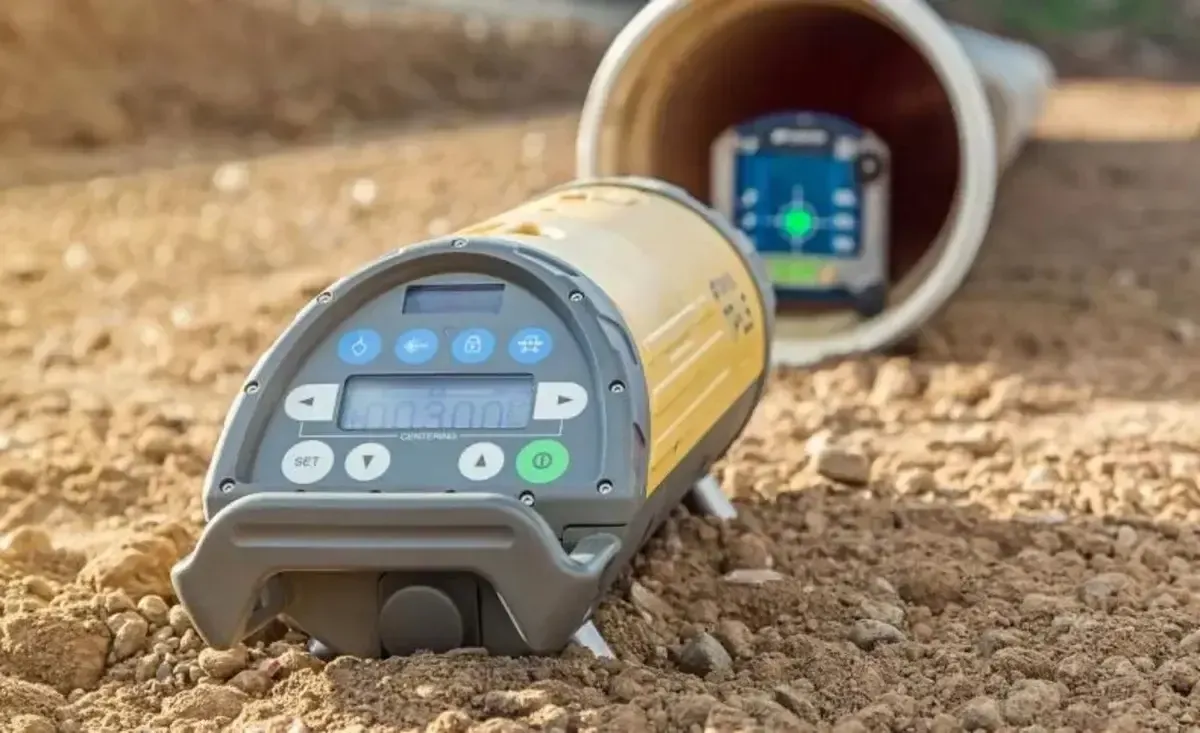 Laser Level for Drainage System.