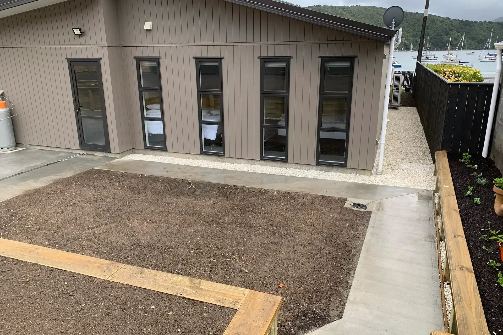 Retaining Walls and Landscaping by Clarke's Drainage in Blenheim, Marlborough, New Zealand.