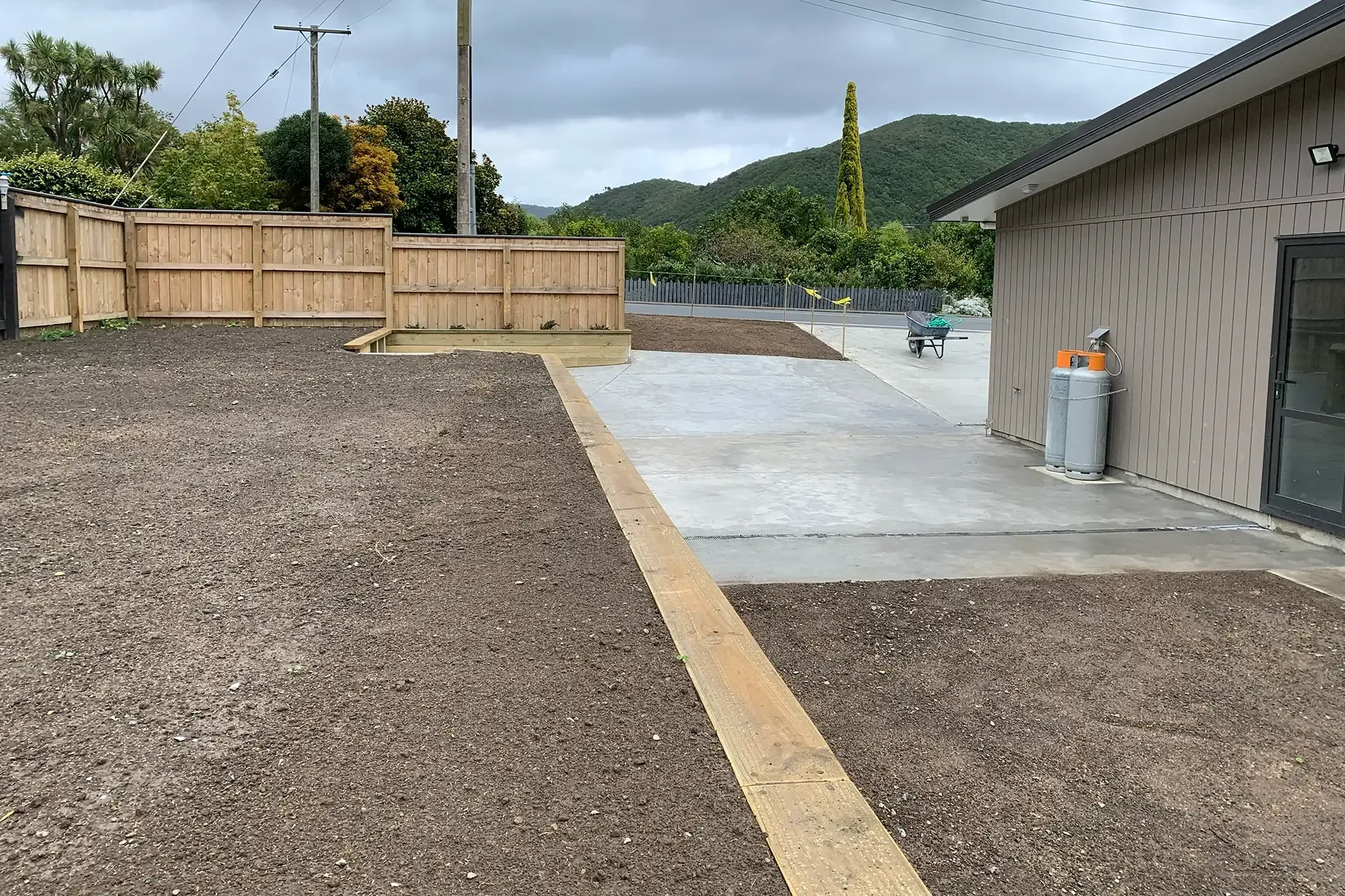 Retaining Walls and Landscaping by Clarke's Drainage in Blenheim, Marlborough, New Zealand.