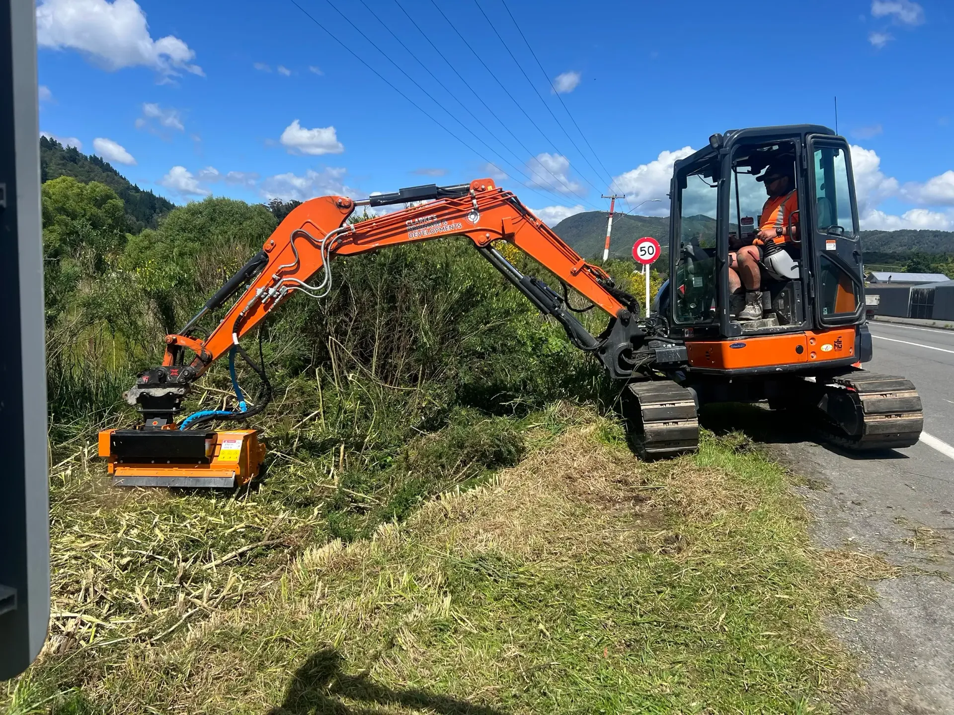 Mulching, Vegetation Clearing and Earthworks by Clarke's Drainage and Developments in Blenheim, Marlborough, New Zealand.