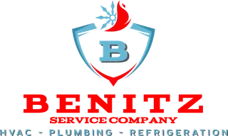 Logo for Benitz Service Company: Shield with 
